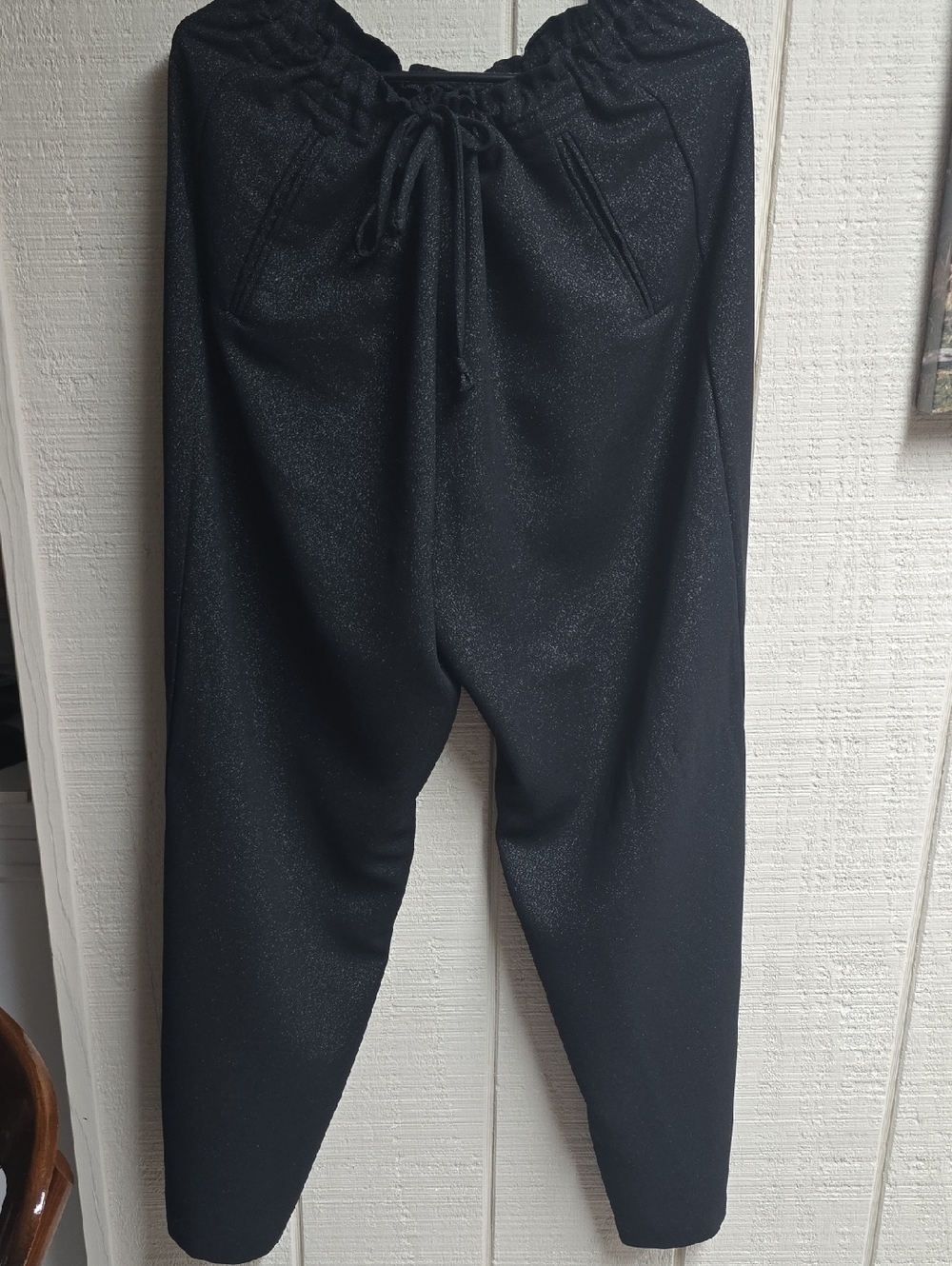 Requirements Black Drawstring Dress Pants